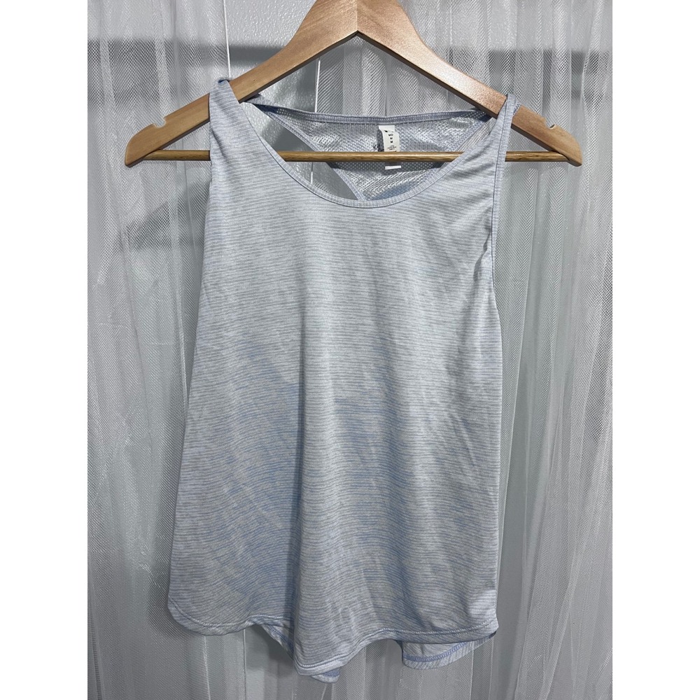 Under Armour Women's Light Blue Heathered HeatGear Tank Top Workout Size M